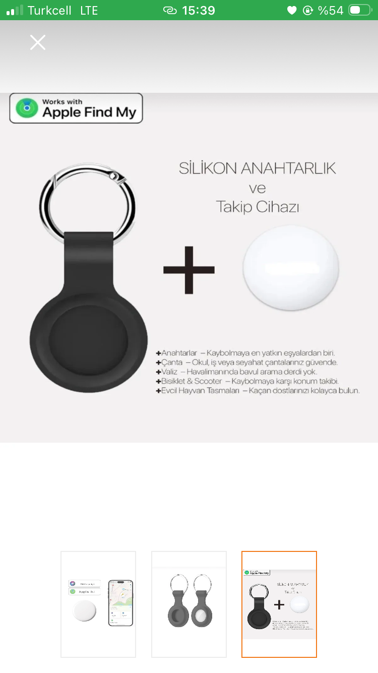 Airtag takip cihazı