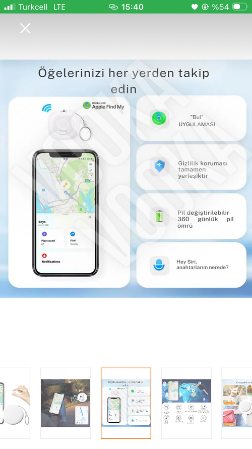 Airtag takip cihazı