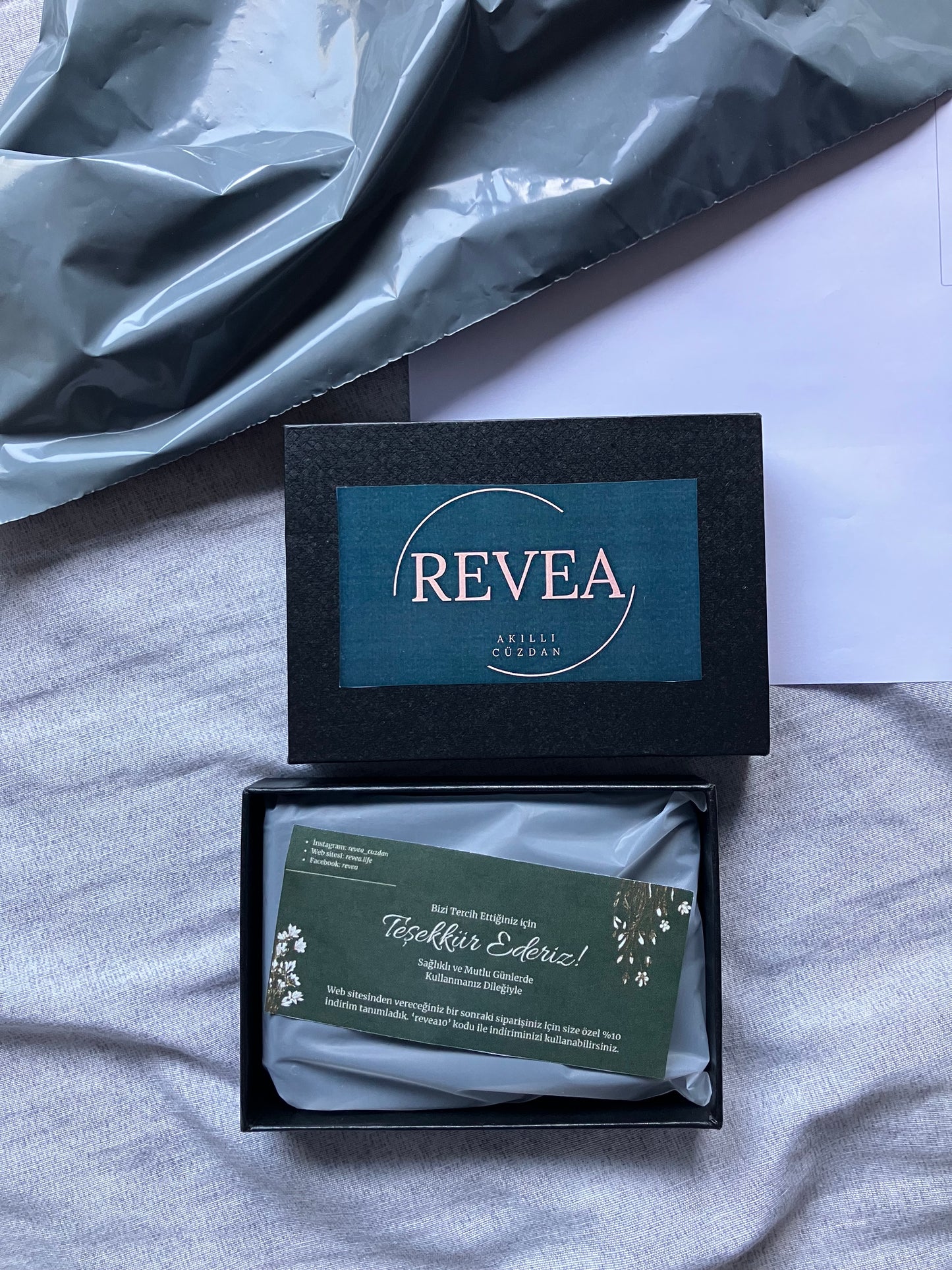 Revea TAKİP CİHAZSIZ ultra ince  premium Cüzdan Kahve rengi