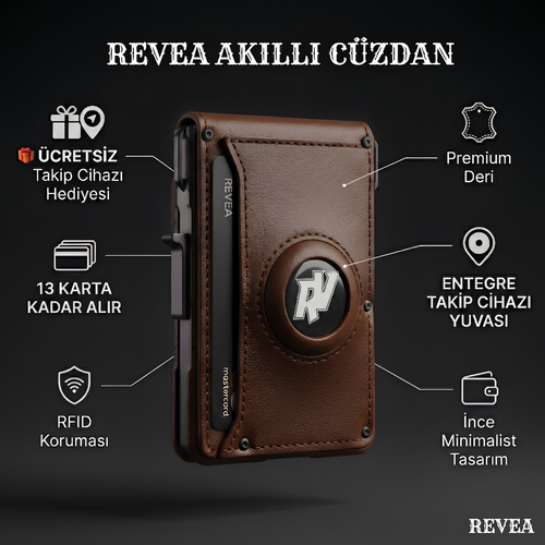 Revea akıllı cüzdan KAHVERENGİ