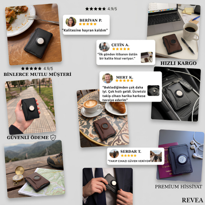 Revea akıllı cüzdan KAHVERENGİ